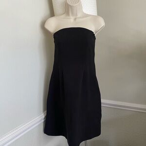 OAK + FORT Black Strapless A-line Dress